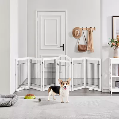Yaheetech Freestanding 6-Panel Pet Gate - 32.5" Tall - Image 2