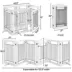 Yaheetech Freestanding 6-Panel Pet Gate - 32.5" Tall image thumbnail 3