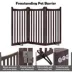 Yaheetech Freestanding 3-Panel Wooden Pet Gate with Door - 36" Tall image thumbnail 4