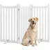 Yaheetech Freestanding 3-Panel Wooden Pet Gate with Door - 36" Tall image thumbnail 1