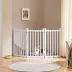 Yaheetech Freestanding 3-Panel Wooden Pet Gate with Door - 36" Tall image thumbnail 2