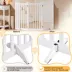 Yaheetech Freestanding 3-Panel Wooden Pet Gate with Door - 36" Tall image thumbnail 4