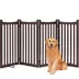 Yaheetech Freestanding 4-Panel Wooden Pet Gate with Support Feet - 36" Tall image thumbnail 1