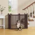 Yaheetech Freestanding 4-Panel Wooden Pet Gate with Support Feet - 36" Tall image thumbnail 2