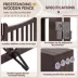 Yaheetech Freestanding 4-Panel Wooden Pet Gate with Support Feet - 36" Tall image thumbnail 4