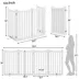 Yaheetech Freestanding 4-Panel Wooden Pet Gate with Support Feet - 36" Tall image thumbnail 3