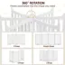 Yaheetech Freestanding 4-Panel Wooden Pet Gate with Support Feet - 36" Tall image thumbnail 4