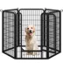 Yaheetech 6-Panel Dog Fence - 39.5" Tall, Black image thumbnail 1