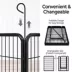 Yaheetech 6-Panel Dog Fence - 39.5" Tall, Black image thumbnail 4