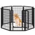 Yaheetech 8-Panel Steel Pet Exercise Barrier Fence - 39.5" Tall, Black image thumbnail 1