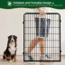 Yaheetech 8-Panel Steel Pet Exercise Barrier Fence - 39.5" Tall, Black image thumbnail 5