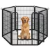 Yaheetech 6-Panel Metal Dog Playpen with Door - 40" Tall, Black image thumbnail 1