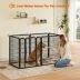 Yaheetech 6-Panel Metal Dog Playpen with Door - 40" Tall, Black image thumbnail 4