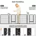 Yaheetech 8-Panel Foldable Metal Dog Playpen - 40" Tall, Black image thumbnail 4