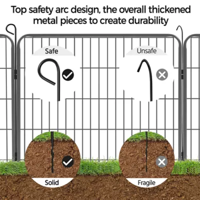 Yaheetech 8-Panel Foldable Metal Dog Playpen - 40" Tall, Black - Image 5