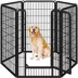 Yaheetech 6-Panel Dog Playpen - 47.5" Tall, Black image thumbnail 1