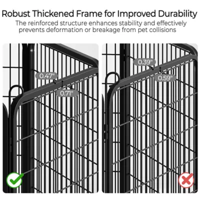 Yaheetech 6-Panel Dog Playpen - 47.5" Tall, Black - Image 5