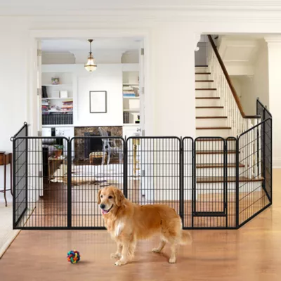 Yaheetech 8-Panel Dog Playpen - 47.5" Tall, Black - Image 2