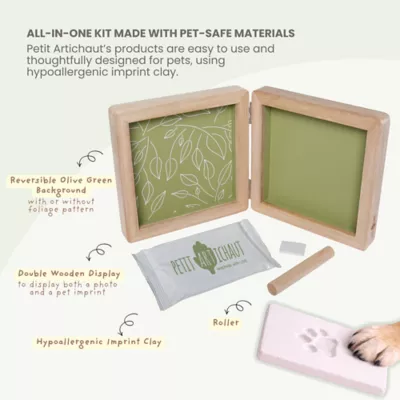 Petit Artichaut Double Frame and Paw Print Keepsake Gift & Photo Memory Frame - Image 3