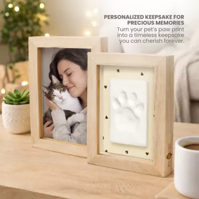 Petit Artichaut Duo Frame and Paw Print Keepsake Gift & Photo Memory Frame - Image 2