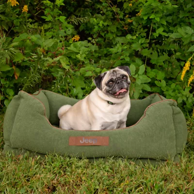 Jeep Elevated Cuddler Dog Bed - Rugged Green, Medium - Image 2