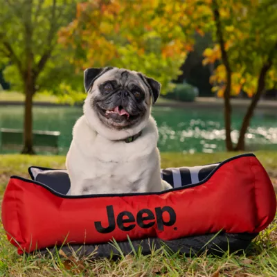 Jeep Grill Cuddler Dog Bed - Adventure Orange, Small - Image 2
