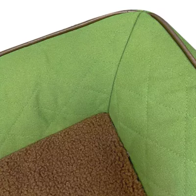 Jeep Quilted Bolster Dog Bed - Rugged Green, Large - Image 4