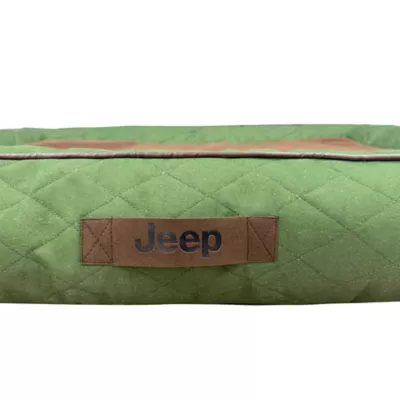 Jeep Quilted Bolster Dog Bed - Rugged Green, Large - Image 5