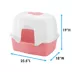 Richell Paw Trax Wide Hooded Cat Litter Box For Large Cats Or Multi-Cat Households, Scoop Included image thumbnail 2