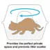 Richell Paw Trax Wide Hooded Cat Litter Box For Large Cats Or Multi-Cat Households, Scoop Included image thumbnail 5