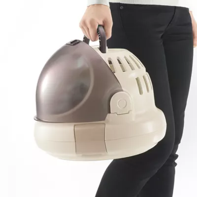 Richell Space Capsule Dog & Cat Travel Carrier W/ Veiwing Window, Lockable Door & Seat Belt Latch - Image 3