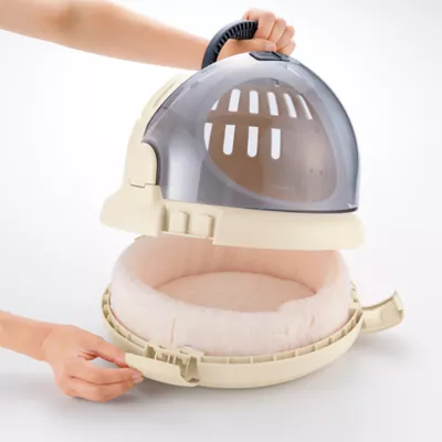Richell Space Capsule Dog & Cat Travel Carrier W/ Veiwing Window, Lockable Door & Seat Belt Latch - Image 5