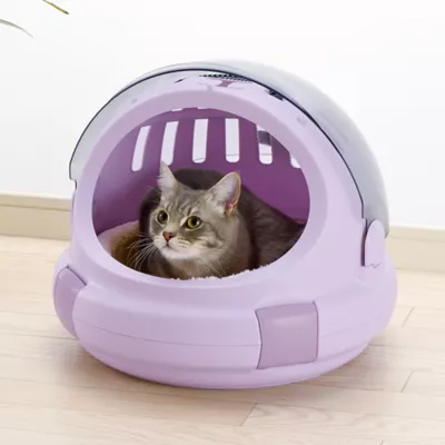 Richell Space Capsule Dog & Cat Travel Carrier W/ Veiwing Window, Lockable Door & Seat Belt Latch - Image 2