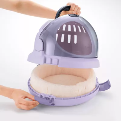 Richell Space Capsule Dog & Cat Travel Carrier W/ Veiwing Window, Lockable Door & Seat Belt Latch - Image 3