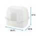 Richell Paw Trax Wide Hooded Cat Litter Box For Large Cats Or Multi-Cat Households, Scoop Included image thumbnail 2