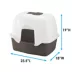 Richell Paw Trax Wide Hooded Cat Litter Box For Large Cats Or Multi-Cat Households, Scoop Included image thumbnail 2