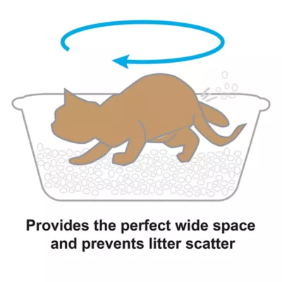 Richell Paw Trax Wide Pan Cat Litter Box For Large Cats Or Multi-Cat Households, Scoop Included - Image 5