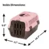 Richell Pet Travel Carrier II W/ Portable Handle, Seat Belt Latch & Slotted Door For Veiwing, Pink image thumbnail 2