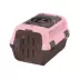 Richell Double-Door Collabsible Pet Travel Carrier W/ Portable Handle & Seat Belt Latch, Pink image thumbnail 1