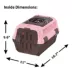 Richell Double-Door Collabsible Pet Travel Carrier W/ Portable Handle & Seat Belt Latch, Pink image thumbnail 2