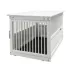 Richell Wooden End Table Dog Crate, Furniture-Style Pet Enclosure W/ Removable Sliding Tray, White image thumbnail 1