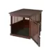 Richell Wooden End Table Dog Crate, Furniture-Style Pet Enclosure W/ Removable Sliding Tray, Brown image thumbnail 2