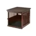 Richell Wooden End Table Dog Crate, Furniture-Style Pet Enclosure W/ Removable Sliding Tray, Brown image thumbnail 4