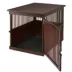 Richell Wooden End Table Dog Crate, Furniture-Style Pet Enclosure W/ Removable Sliding Tray, Brown image thumbnail 2