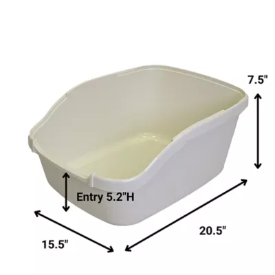 Richell Paw Trax Open-Pan Cat Litter Box, Made With Durable & Easy-to-Clean Plastic - Image 2