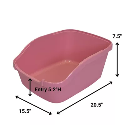 Richell Paw Trax Open-Pan Cat Litter Box, Made With Durable & Easy-to-Clean Plastic - Image 2
