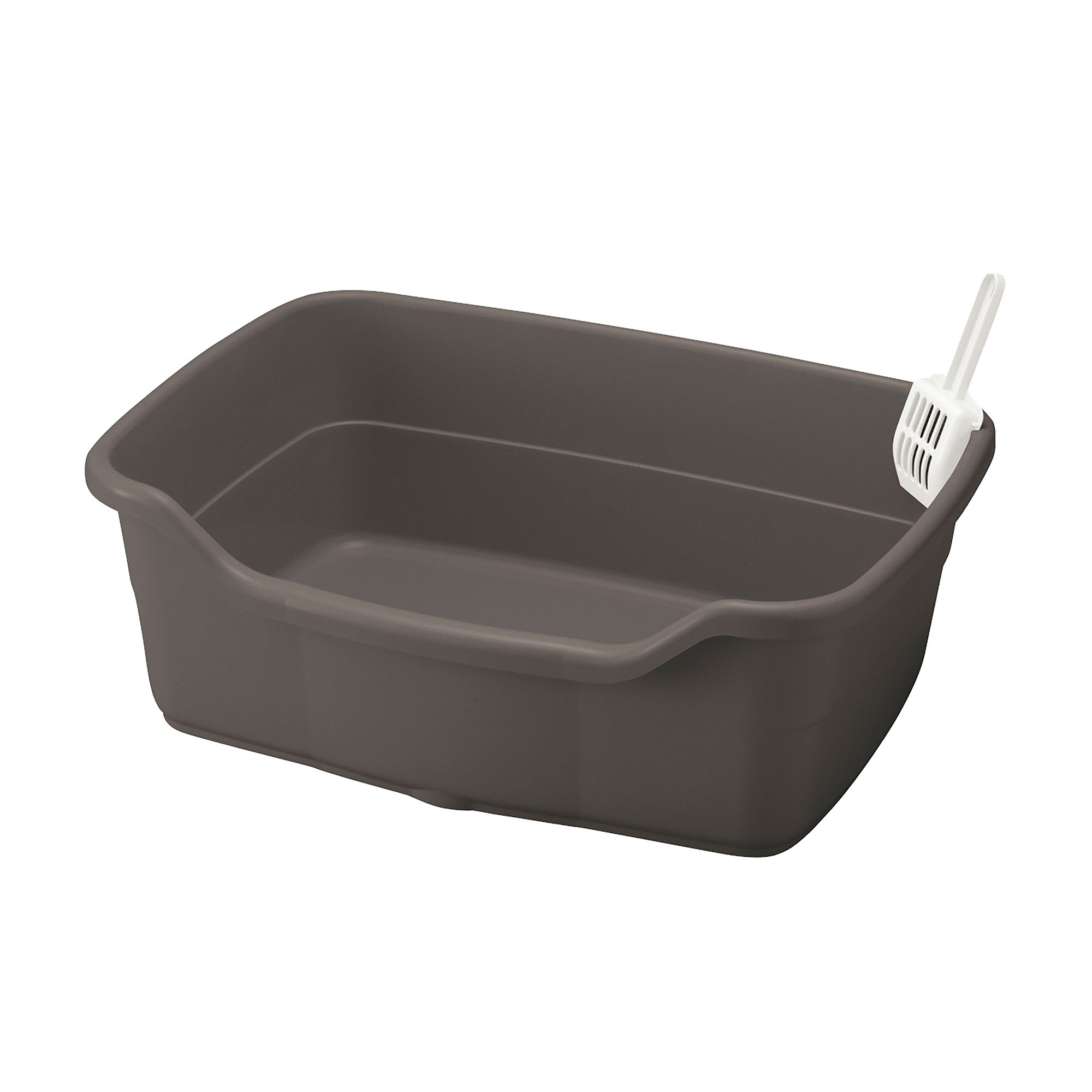 Richell Paw Trax Wide Pan Cat Litter Box For Large Cats Or Multi-Cat Households, Scoop Included