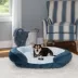 Serta Oval Orthopedic Couch Pet Bed - Blue, Gray, Taupe image thumbnail 3