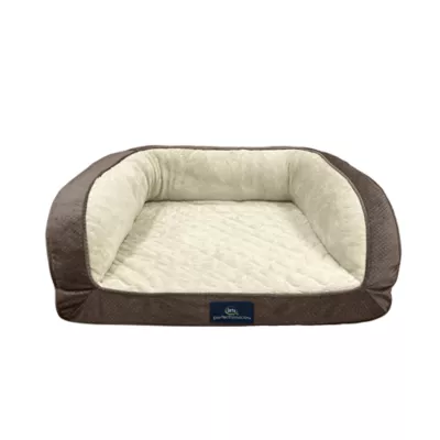 Serta Quilted Orthopedic Bolster Pet Couch Bed - Image 1