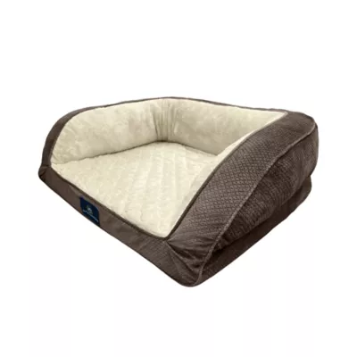 Serta Quilted Orthopedic Bolster Pet Couch Bed - Image 2